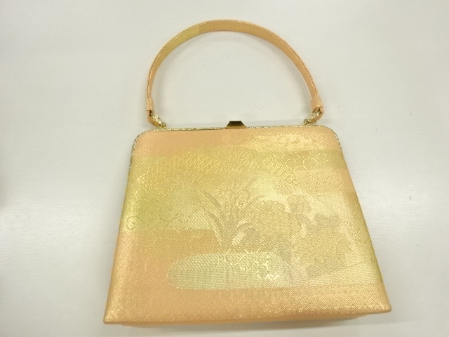 JAPANESE KIMONO / BAG / WOVEN PEONY